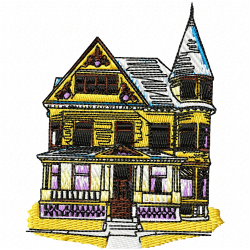 Houses Bulding Embroidery Design 5 Houses Bulding Embroidery Design 5